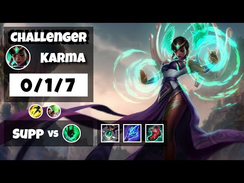 Karma vs Thresh EU Challenger SUPPORT (0/1/7) - v11.8