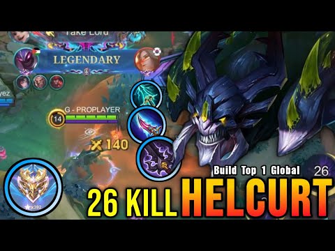 26 Kills!! Legendary Helcurt Real Monster Jungler!! - Build Top 1 Global Helcurt ~ MLBB