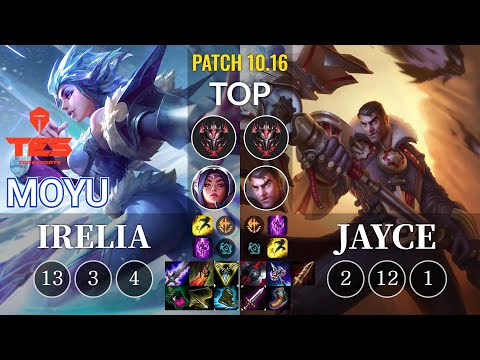 TES Moyu Irelia vs Jayce Top - KR Patch 10.16