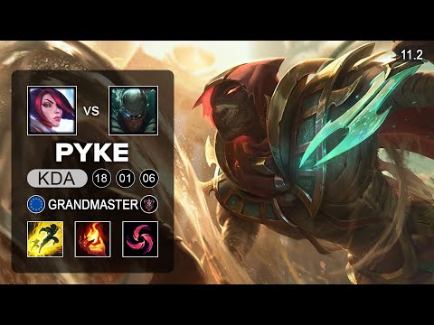 Pyke Top vs Fiora - EUW Grandmaster Patch 11.2