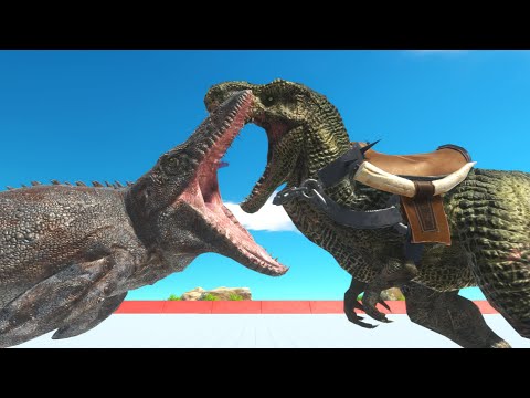Mosasaurus vs all dinosaurs animal revolt battle simulator