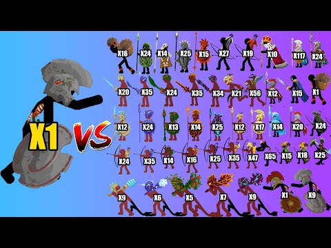 ZOMBIE STONE GIANT VS ALL SKINS UNITS ARMY || STICK WAR LEGACY