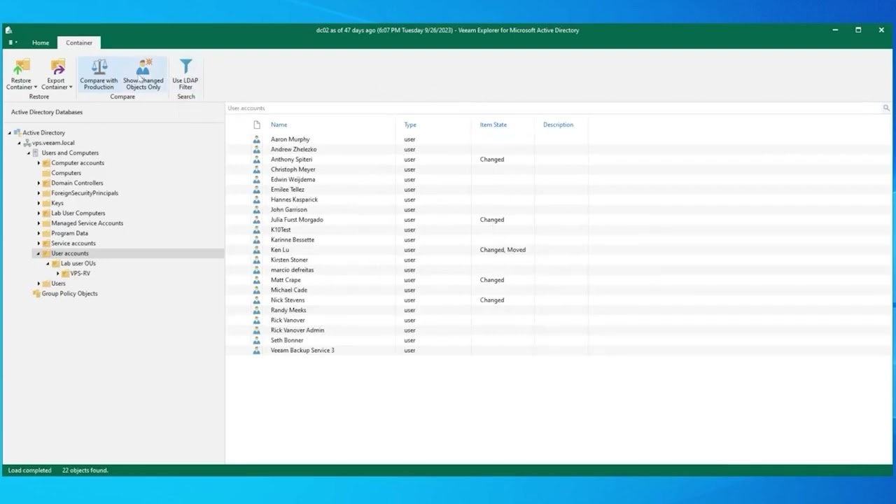 Veeam Data Platform - Recuperación a nivel de elementos de aplicaciones video