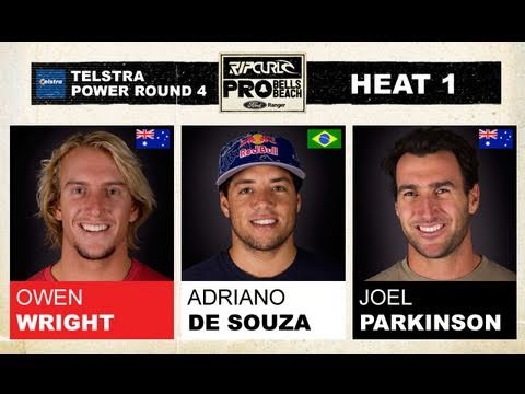 Round 4, Heat 1 - Owen Wright vs Adriano De Souza vs Joel Parkinson