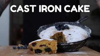 Easy Blueberry Cake In Cast Iron Skillet