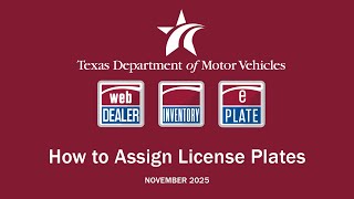 How to Assign License Plates