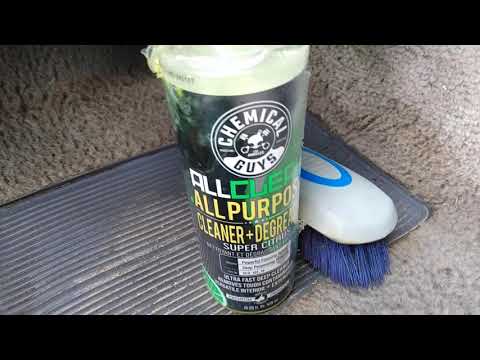 chemical guys all clean all purpose cleaner test on heavy interior carpet stains
