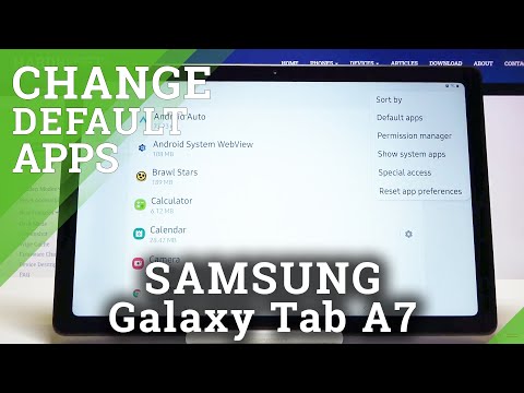 SAMSUNG Galaxy TAB A7 Default Apps - App Configuration