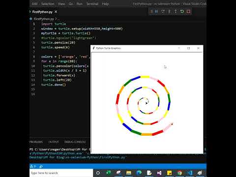 How To Draw Spiral Cercle With Python Python Tutorial