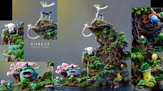 Pokemon Forest Snorlax Venusaur Resin Figure Gene Studio PROMO