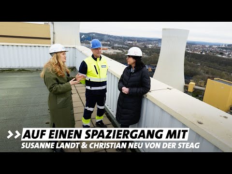 Auf Spaziergang bei der STEAG in Fenne - mit Susanne Landt und Christian Neu