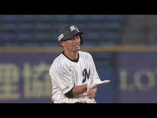 【6回裏】マリーンズ・荻野貴がタイムリー2ベースヒットを放ち1点差に迫る!! 2021/8/10 M-S(エキシビションマッチ)