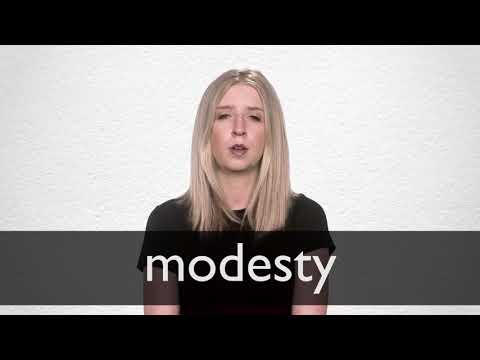 How to pronounce MODESTY in British English