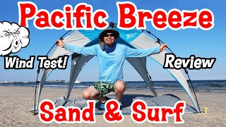 Pacific Breeze Sand & Surf Beach Shelter Set Up | Review | Wind Test