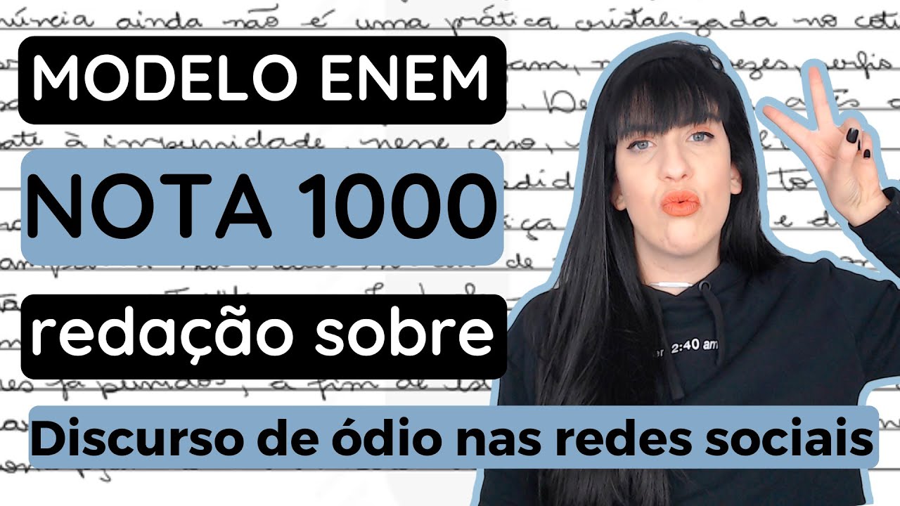 Escrevendo uma redação sobre discurso de ódio nas redes sociais