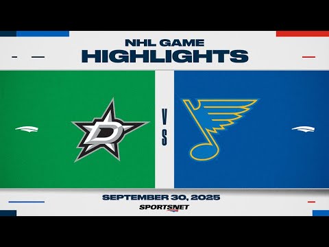 NHL Preseason Highlights | Stars vs. Blues - September 30, 2025