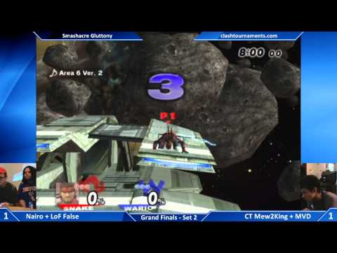 Smashacre Gluttony - CT Mew2King + MVD vs Nairo + False - Grand Finals Set 2 - SSBB