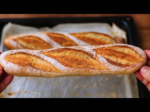 4-Ingredient No-Knead Baguette Using Cold Water and a 12-Hour Fridge Rest