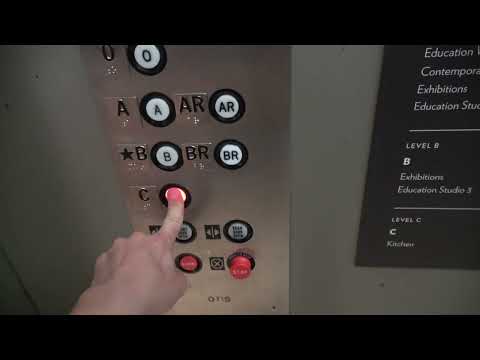 Original Otis GAL Hydraulic Small & Large Elevators at North Carolina Museum Of Art in Raleigh, NC.