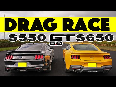 2024 Mustang GT S650 vs S550 Ford Mustang GT, more for less? Drag and Roll Race.