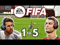 Messi & Ronaldo play FIFA 1-5