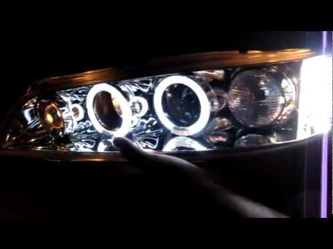 Honda Accord 1994-1997 LED Angel-Eye Projector Headlight Chrome
