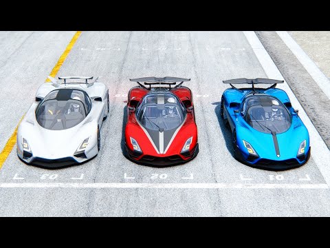 SSC Tuatara Aggressor vs SSC Tuatara Striker vs SSC Tuatara at Special Stage Route X