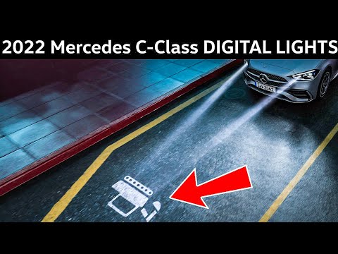 2022 Mercedes C Class - IMPRESSIVE DIGITAL lights & TESTING AT NIGHT