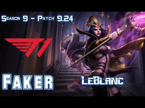 T1 Faker LEBLANC vs NOCTURNE Mid - Patch 9.24 KR Ranked