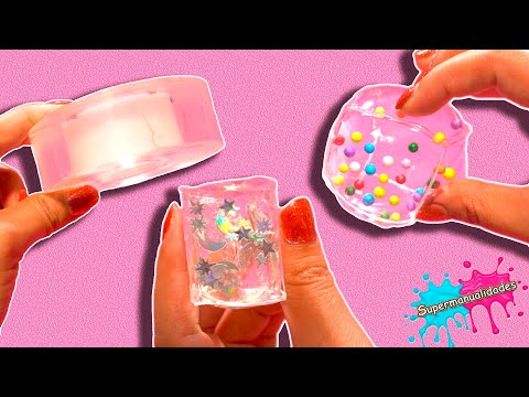 Squishies transparentes y globos, con cinta adhesiva (nano tape) - Supermanualidades