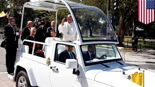 Pope Francis in the US: Pope opts for a modest Fiat and Jeep Wrangler as his popemobiles - TomoNews