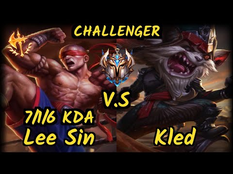 LDLC Djoko (LEE SIN) vs KLED - 7/1/6 KDA JUNGLE CHALLENGER GAMEPLAY - EUW v9.7