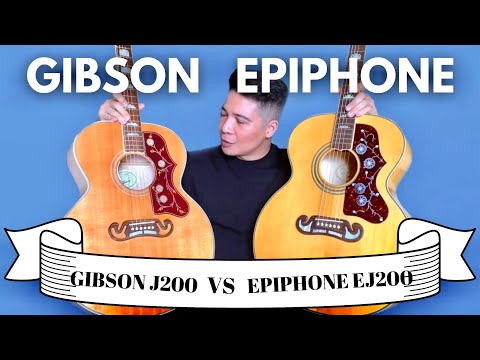 Gibson J200 vs Epiphone EJ200 - Expensive vs Cheap / Sound Comparison