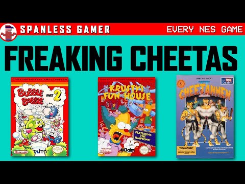 Cheetahmen II, Krusty, and Bubble Bobble 2 on the NES