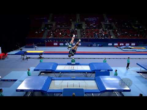 Australia 1 (AUS) W - 2022 Trampoline Worlds, Sofia (BUL) - Q Synchro Exercise 1