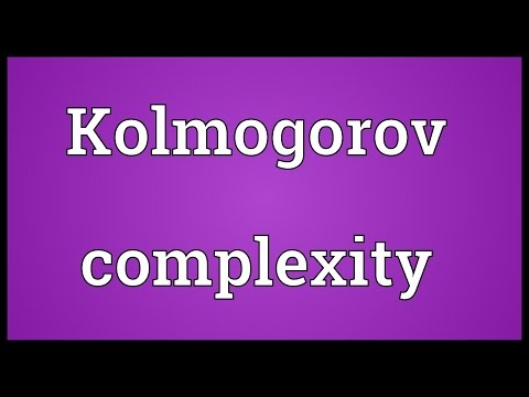 Kolmogorov complexity Meaning
