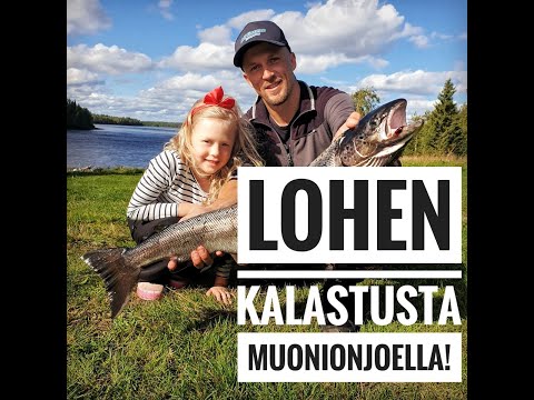 Lohenkalastus-Lohensoutua Muonionjoella