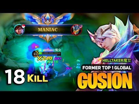 MANIAC 1 Vs 4 ! Gusion One Shot Build  [ Gusion Best Build Top Global ] By Helltaker魔女 - MLBB