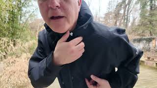Men's Hardshell Rain Jacket 75D 3-Layer Waterproof/Windproof Breathable By RAVIXEDGE