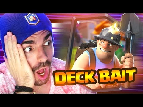 USEI O NOVO LOG BAIT COM MINEIRO NO CLASH ROYALE!
