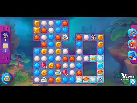 Fishdom. 8710 super hard level no boosters and diamonds. 19 moves