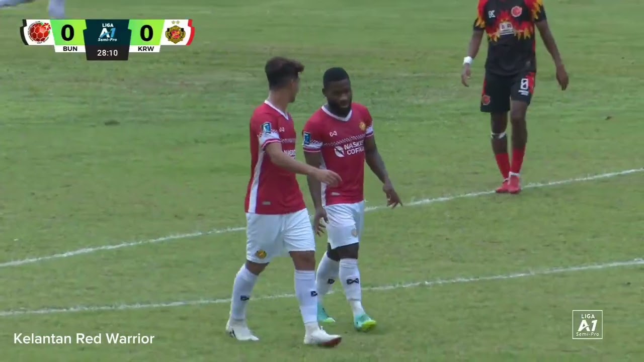 Kelantan Red Warrior FC vs Bunga Raya FC | Liga A1 Semi Pro 25/26 Sorotan penuh perlawanan