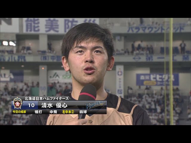 ファイターズ・清水選手ヒーローインタビュー 2018/4/17 L-F