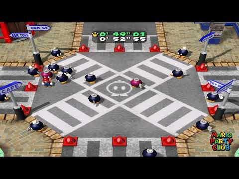 Mario Party 4 - Minigame - Bob-omb X-ing