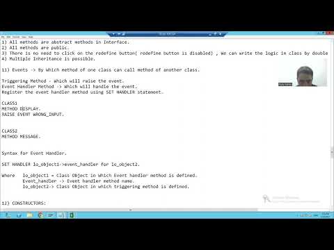 37 - ABAP OOPS - Events - Introduction