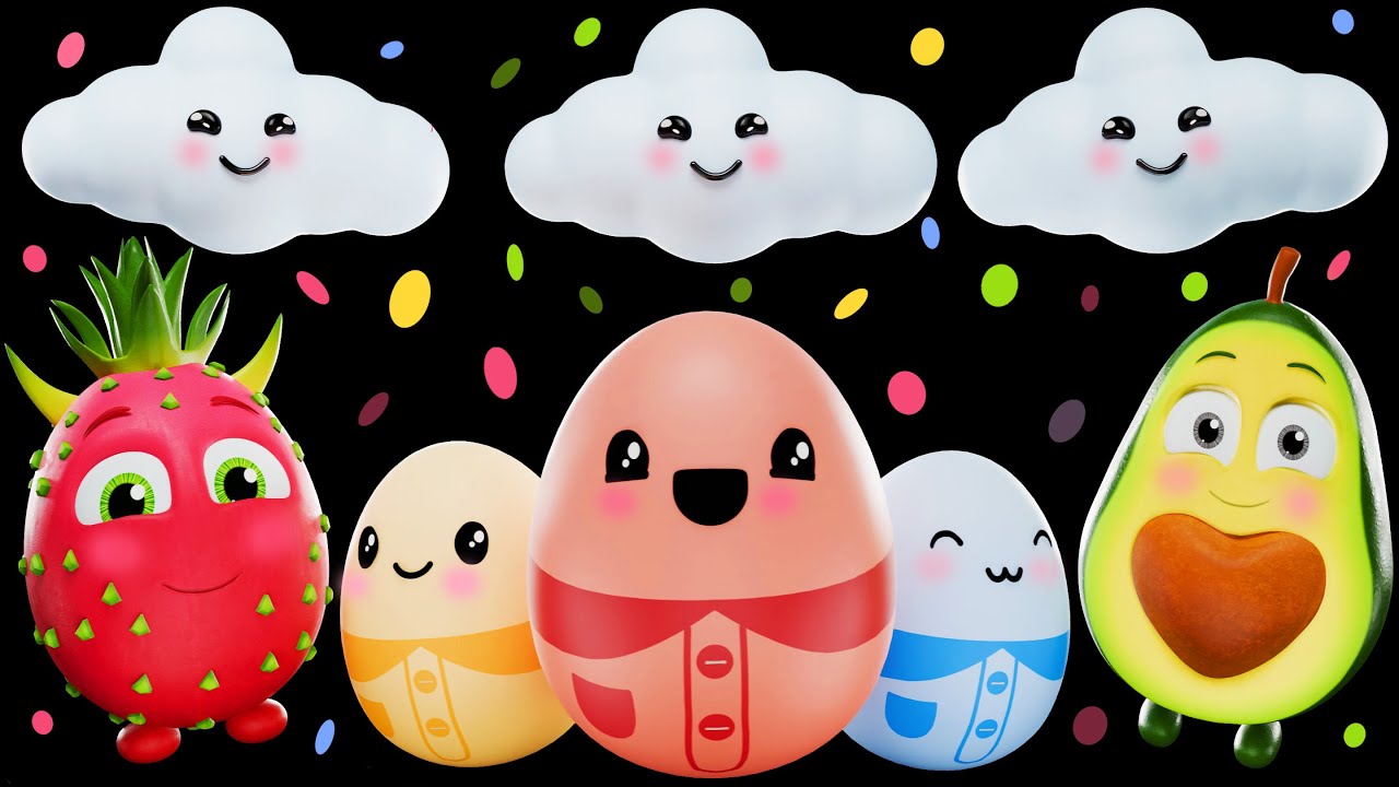 🥚🍉 Humpty Dumpty with Funky Fruits | Baby Sensory Dance Party, Upbeat Music & Fun Animation Videos🍓