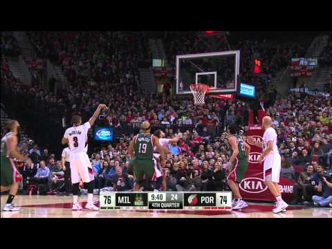 C.J. McCollum Highlights Bucks vs. Blazers 12.17.2014 - 3 Points, 3 Assists