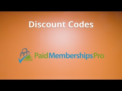 Paid Memberships Pro Tutorial 9 Discount Codes