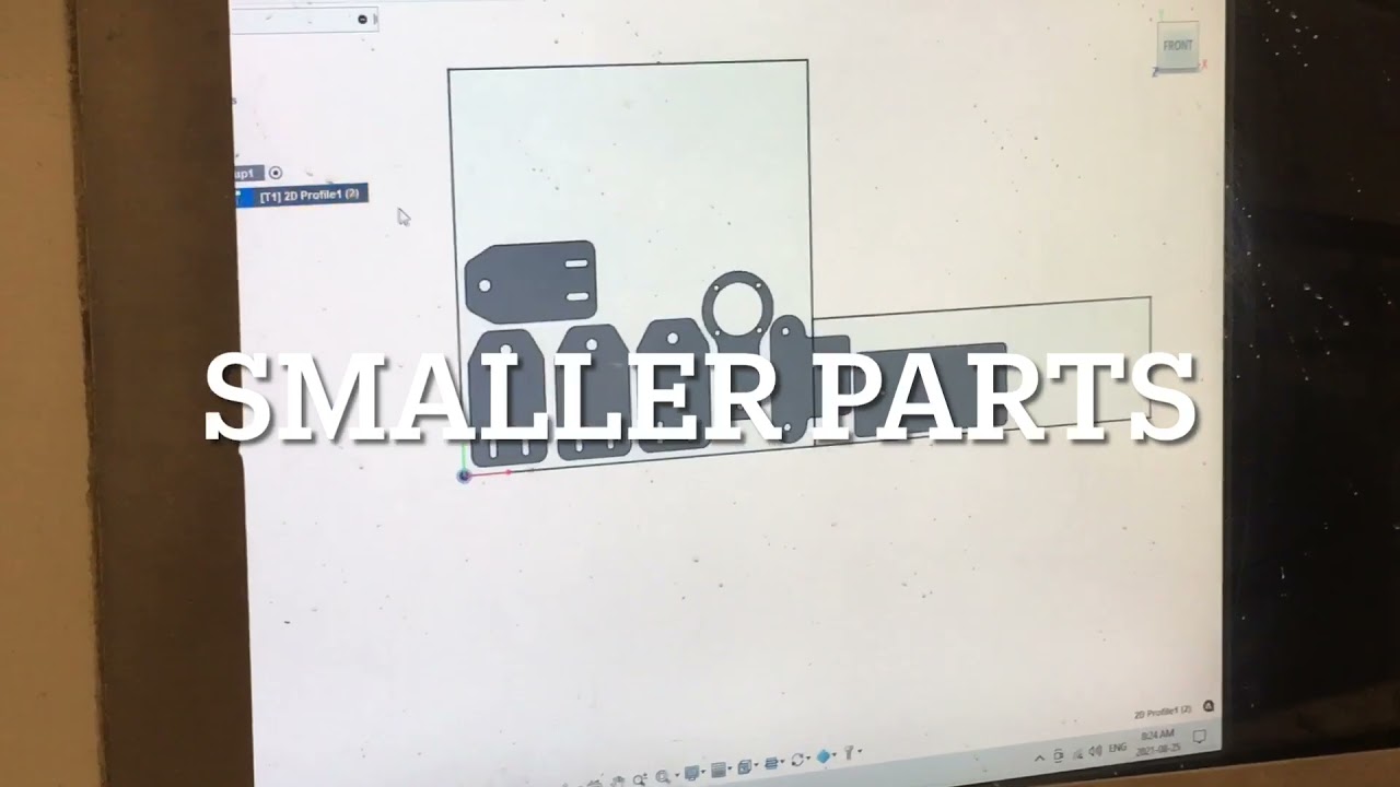Uploading DXF to fusion, manual nesting, tab setup on fusion 360