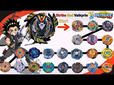 【 Strike God Valkyrie Black VS ALL Beyblade Burst GOD Marathon Battle】 ベイブレードバースト神 베이블레이드 버스트 갓